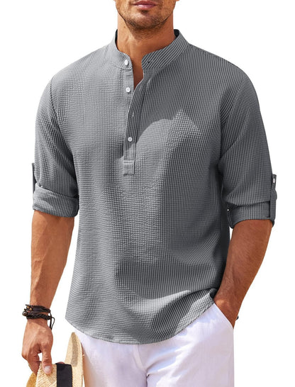 Cormac - Blokes' Long Sleeve Chill Linen Shirt