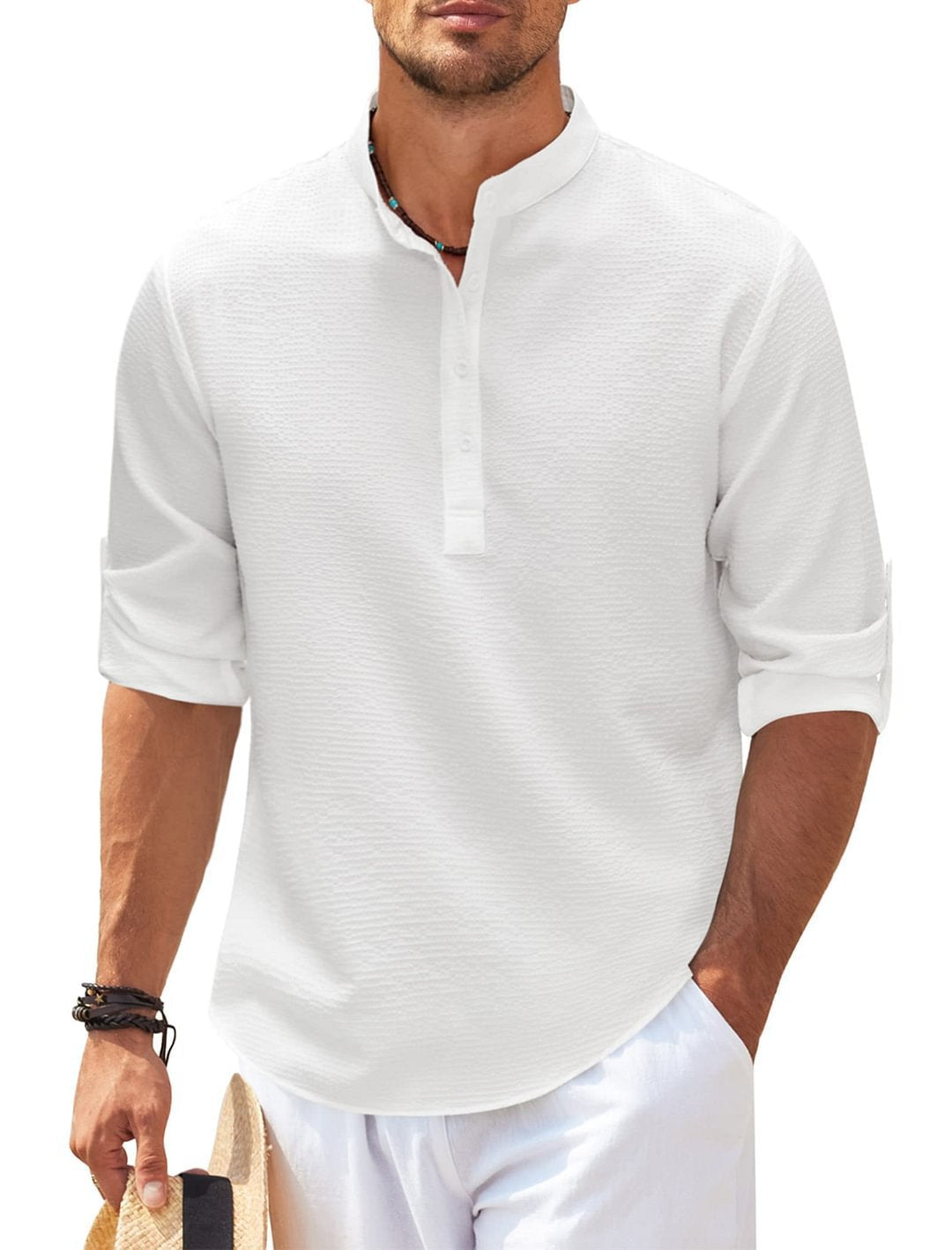 Cormac - Blokes' Long Sleeve Chill Linen Shirt