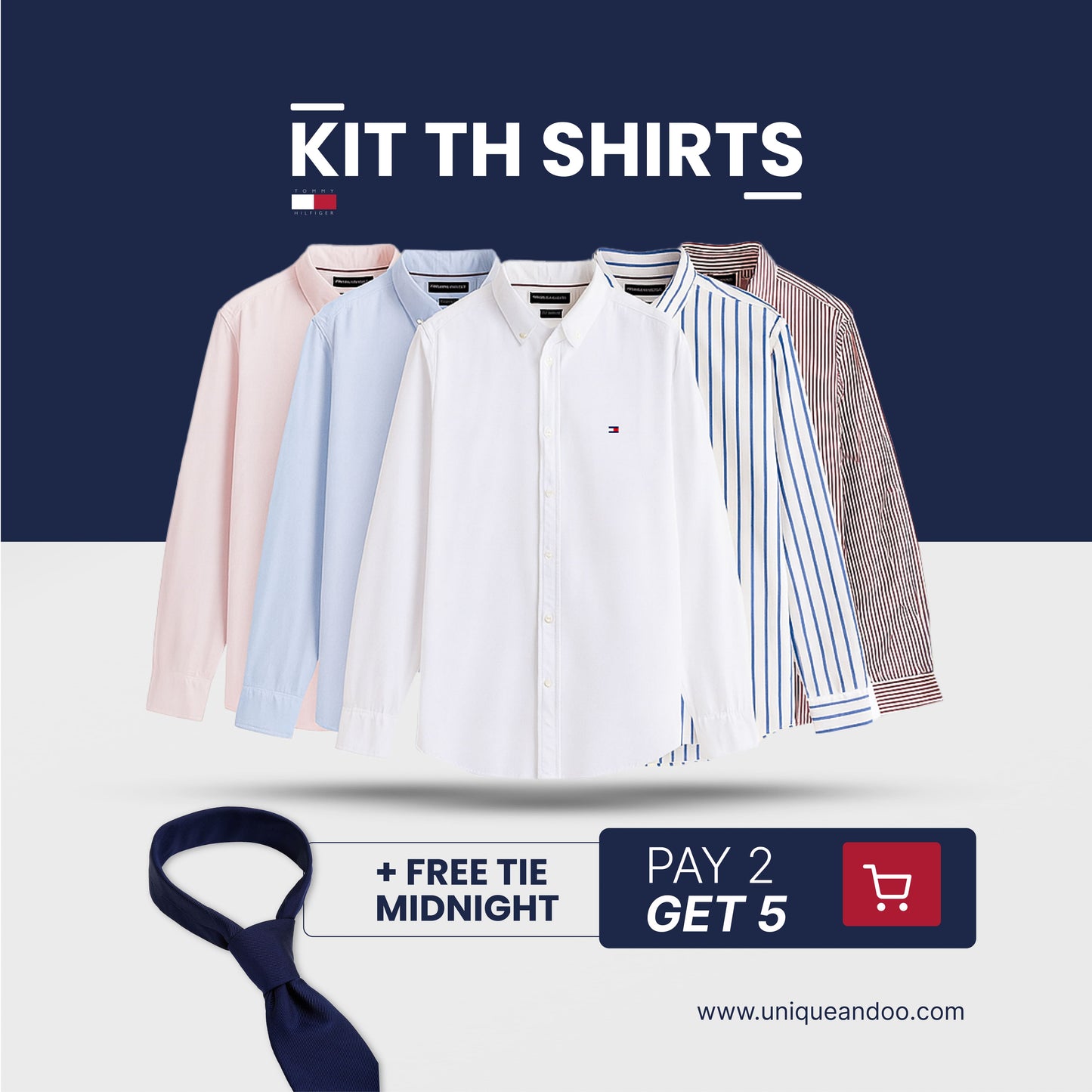 KIT TM SHIRTS [PAY 2 GET 5] + FREE TIE